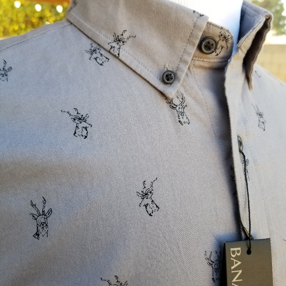 Banana Republic Luxe Flannel Deer Button Shirt - Picture 4 of 10